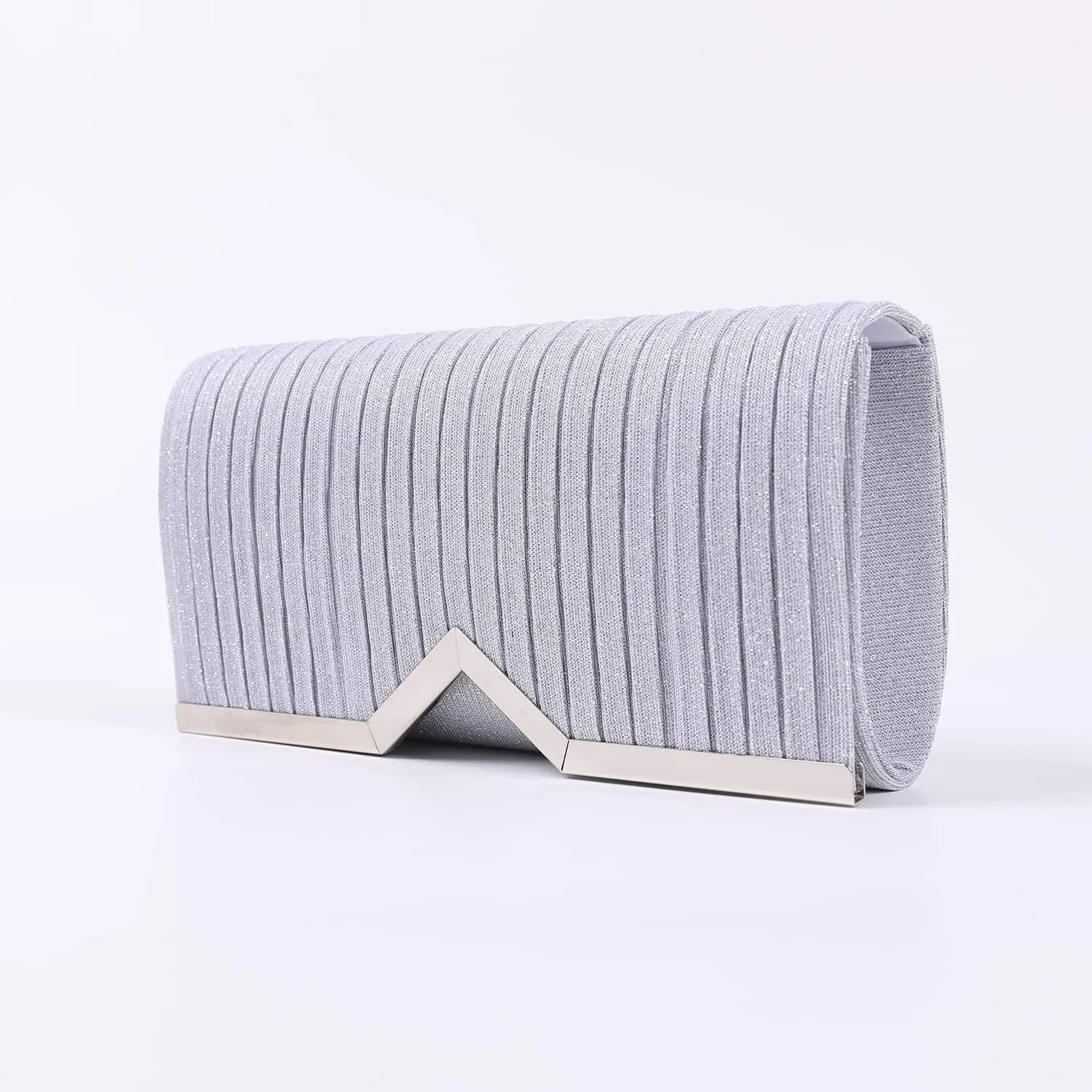 Fashion Clutch Women Evening Bags for Wallets Wedding Formal Prom Vertical bar Folding cloth Handbag purse