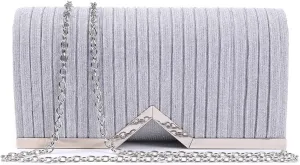 Fashion Clutch Women Evening Bags for Wallets Wedding Formal Prom Vertical bar Folding cloth Handbag purse