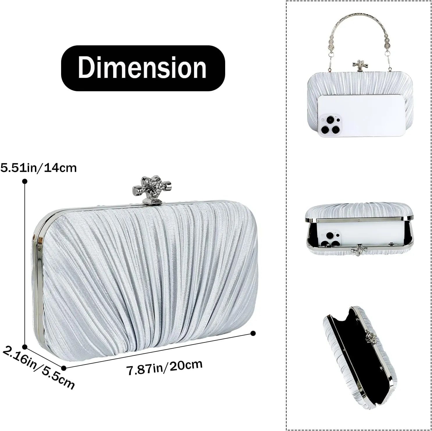 Fashion Womens Jane Satin Diamante Clutch Rhinestone Evening Bridal Prom Party Handbag Crossbody Purse Chain Bag