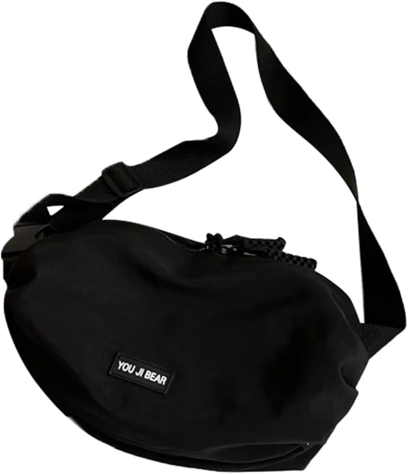 Fashionable Korean Shoulder Bag With Spacious Compartments Crossbody Purse Fabric Chest Pack For Ladies