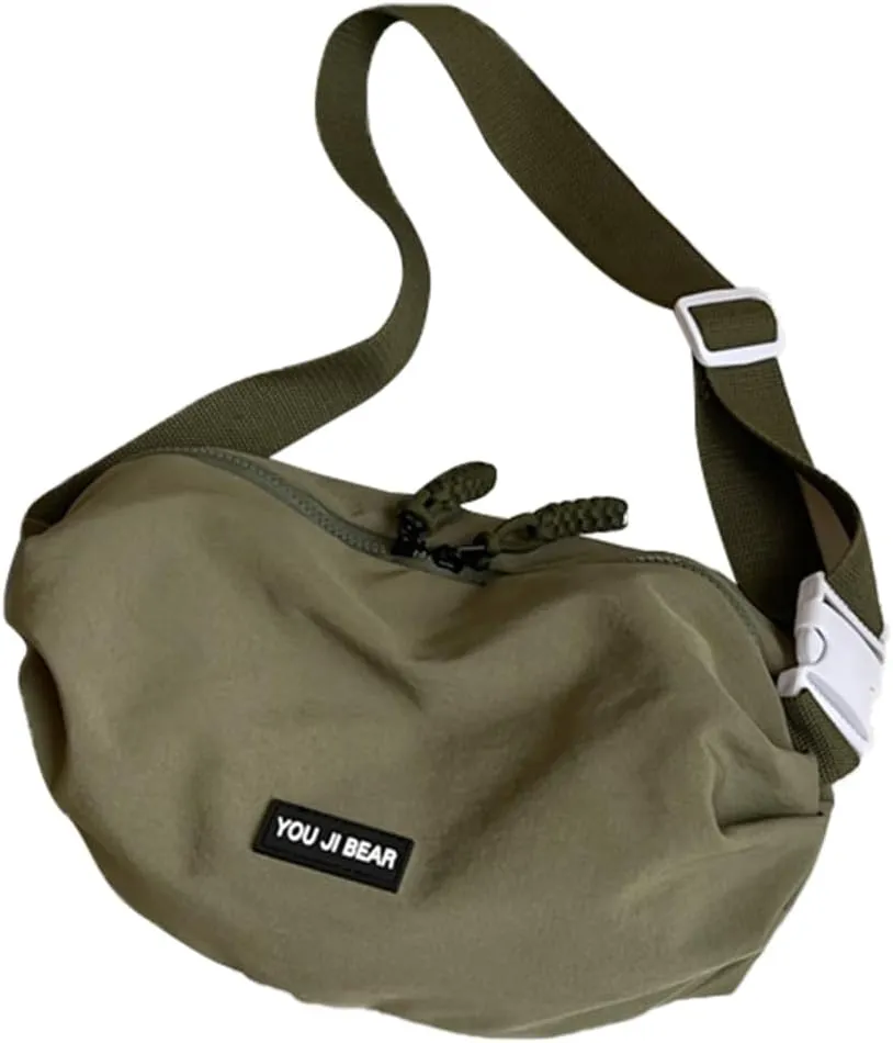 Fashionable Korean Shoulder Bag With Spacious Compartments Crossbody Purse Fabric Chest Pack For Ladies