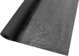 Faux Alligator Leather Crocodile Skin Fabric Alligator Skin Fake Leather Crocodile Fabric Black