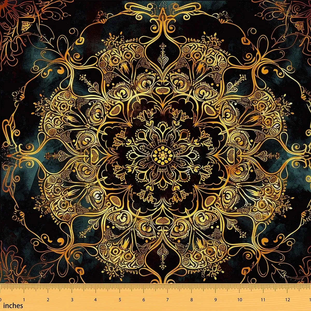 Feelyou Bohemian Fabric by The Yard 1 Yard Modern Ethnic Floral Decorative Waterproof Outdoor Fabric Exotic Style Upholstery Fabric for Chairs Luxury European Pattern DIY Reupholstery Fabric