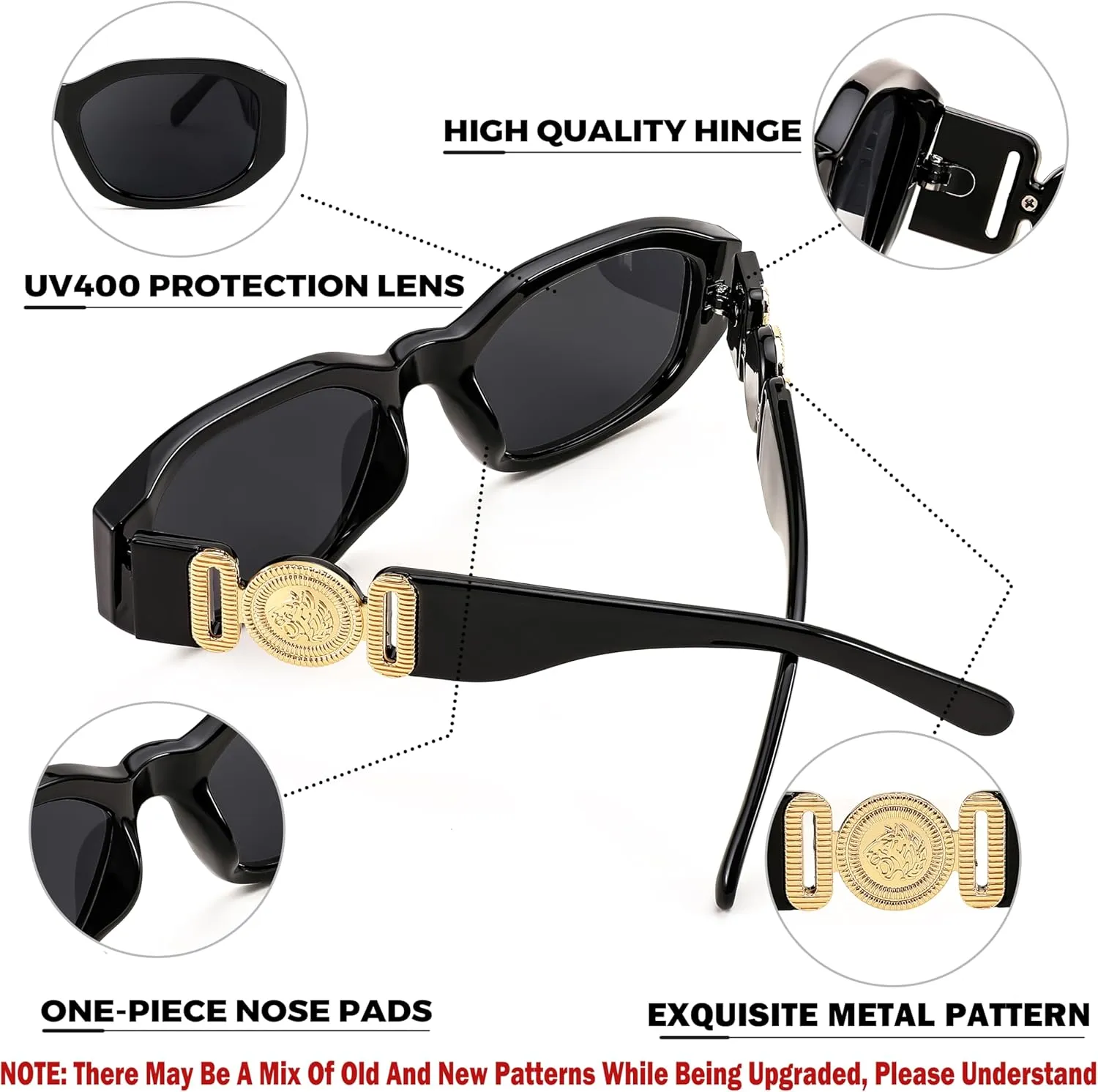 FEISEDY Retro Trendy Rectangle Sunglasses Women Men Vintage 90s Small Narrow Square Sunglasses B2322