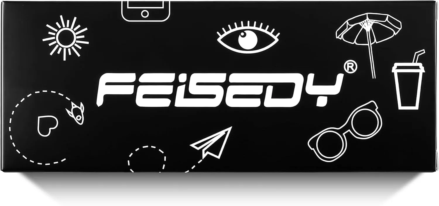 FEISEDY Sunglasses Mens Women Vintage Pilot Square Trendy Metal Steampunk Fishing Driving Sun Glasses B2894