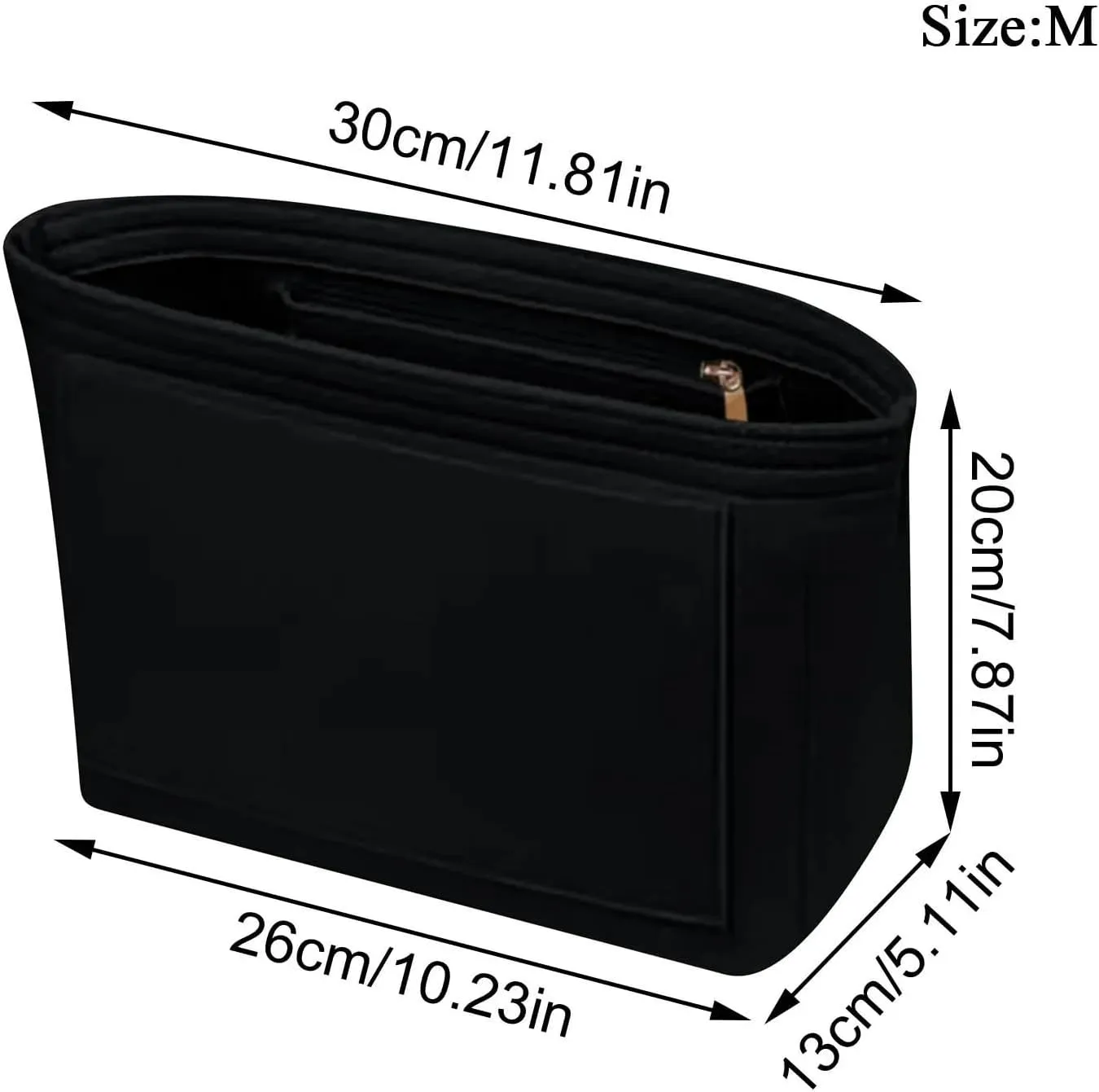 Felt Insert Bag Felt Insert Bag Fits for Handbag Liner Bag Felt Cloth Makeup Bag Support Travel Portable Insert Bag(Light Gray,L)