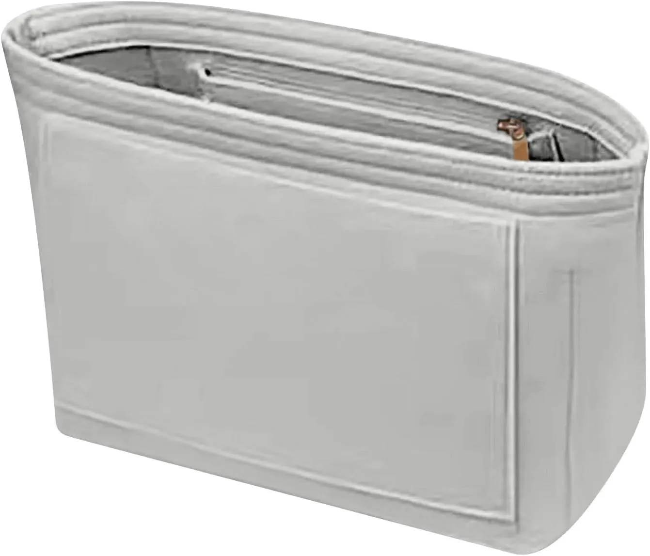 Felt Insert Bag Felt Insert Bag Fits for Handbag Liner Bag Felt Cloth Makeup Bag Support Travel Portable Insert Bag(Light Gray,L)