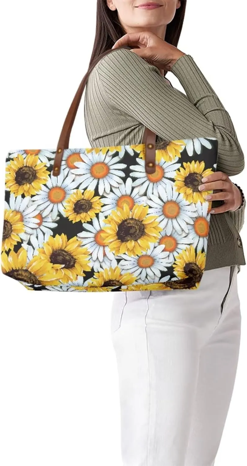 FKELYI Women's 2 Packs Handbags Set Includes Long Wallets with Large Capacity Top-Handle Bag Ladies Shoulder Totes