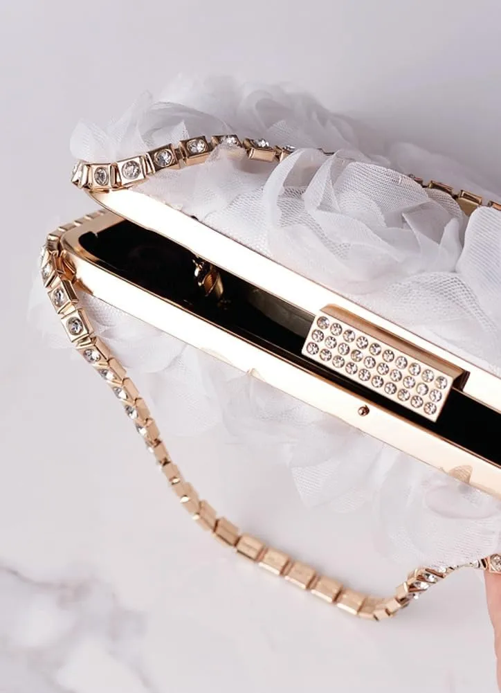 Floral Clutch Purses Women 2025 Elegant Satin Evening Bags Small Purse with Detachable Strap for Wedding Party Prom