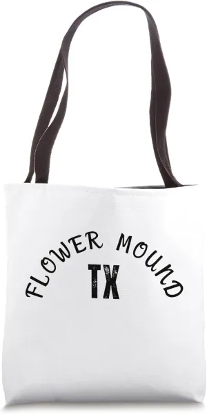Flower Mound TX Curved, by FLOMO MERCH Tote Bag
