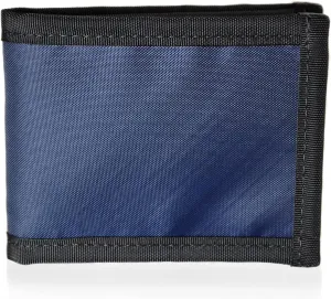 Flowfold Recycled Wallets - 100% Recycled Material Vanguard Bifold Wallet, Front Pocket Slim Minimalist Wallets Made in USA (Navy Blue, Recycled Material)
