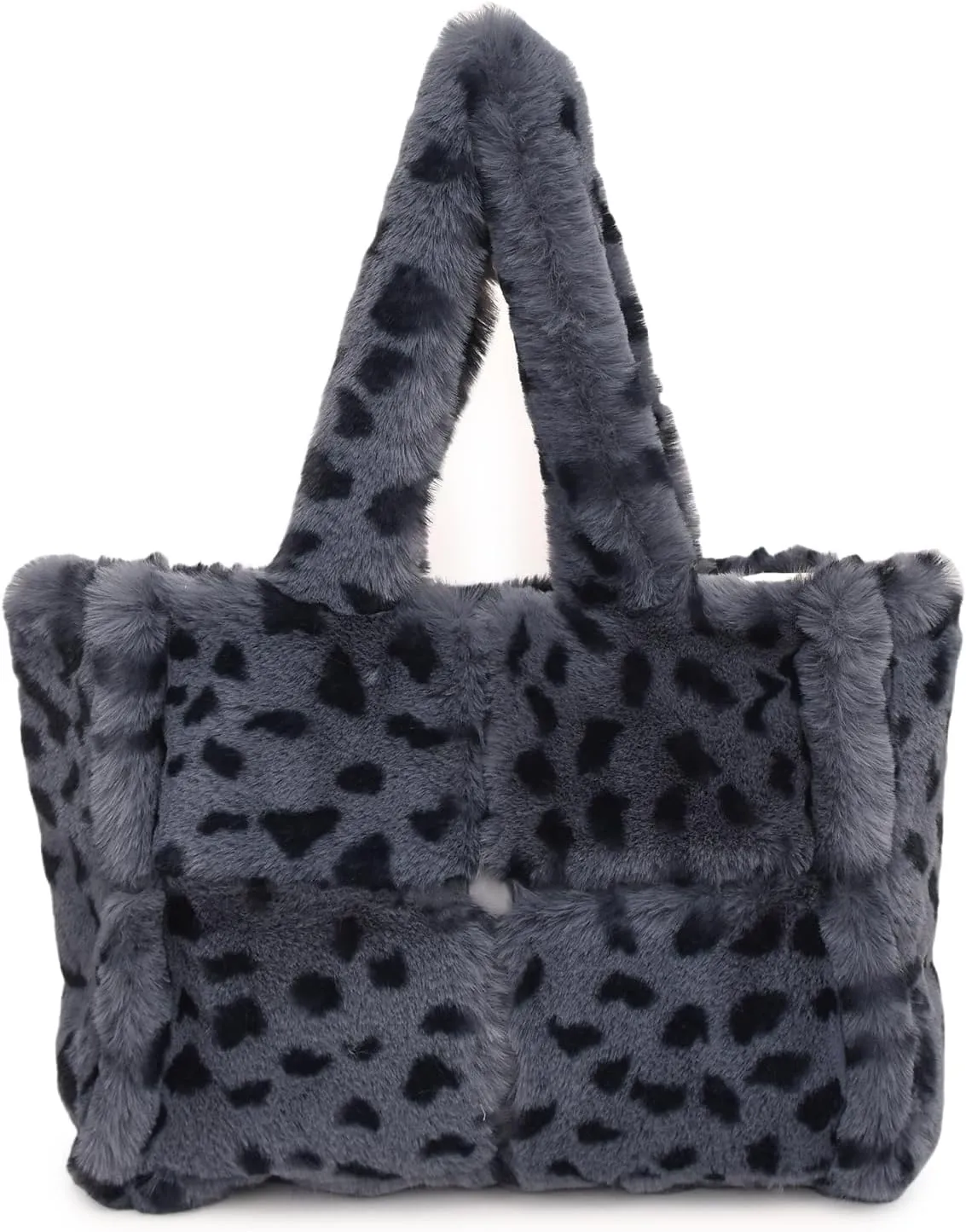 Fluffy Tote Bag, Winter Furry Purse for Women Faux Fur Bag Y2K Plush Purse Fuzzy Shoulder Handbag