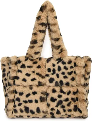 Fluffy Tote Bag, Winter Furry Purse for Women Faux Fur Bag Y2K Plush Purse Fuzzy Shoulder Handbag