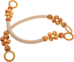 FRCOLOR Wooden Beaded Bag Handles Handbag Making Accessories Fashionable Purse Straps