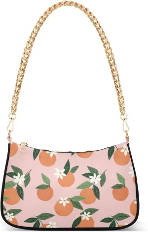 Fruits Blueberry Shoulder Bag Tote Handbag Clutch Purse for Women Chain Bags with Zipper Closure Gift