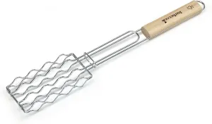 FSC Certified Wooden Handle Chromed Grid 51 cm Grill
