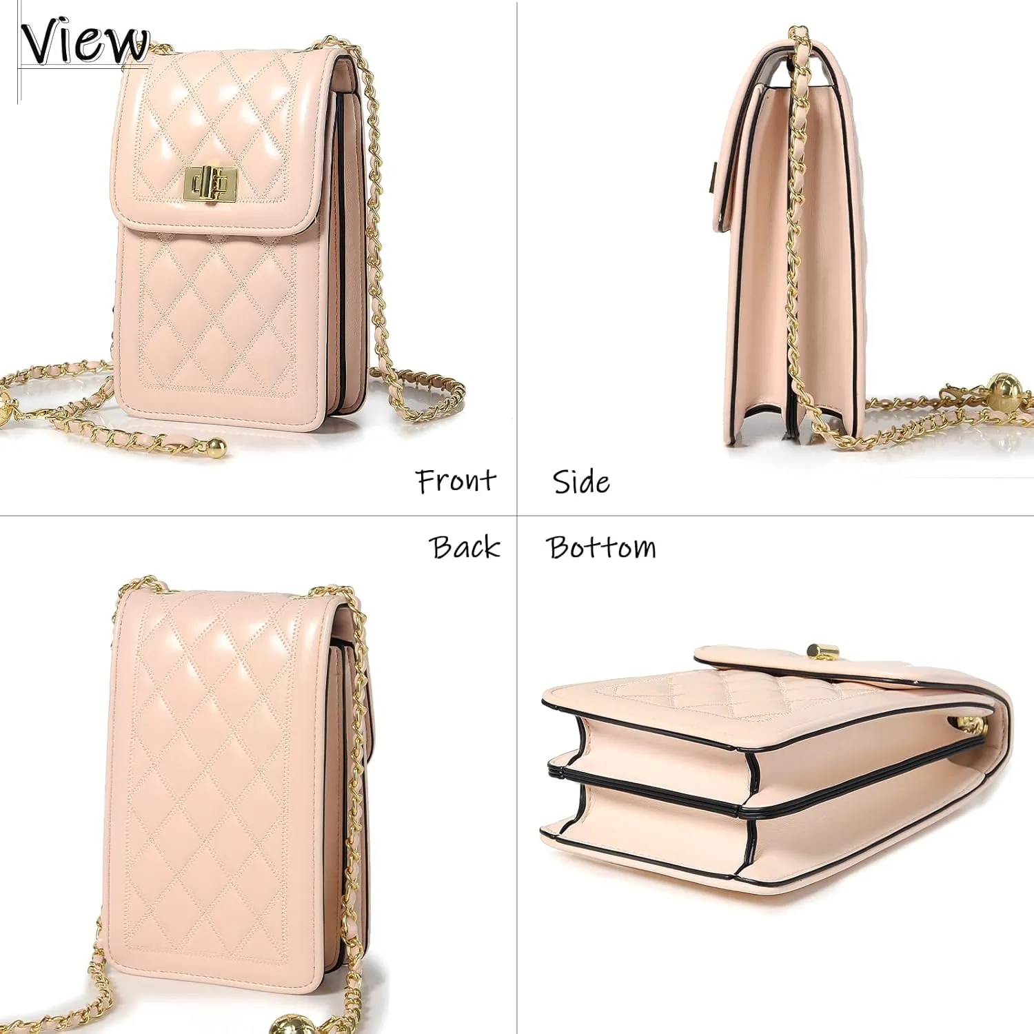 FSD.WG Women Small Crossbody Cell Phone Purse Leather Phone Purse Mini Messenger Shoulder Handbag Wallet