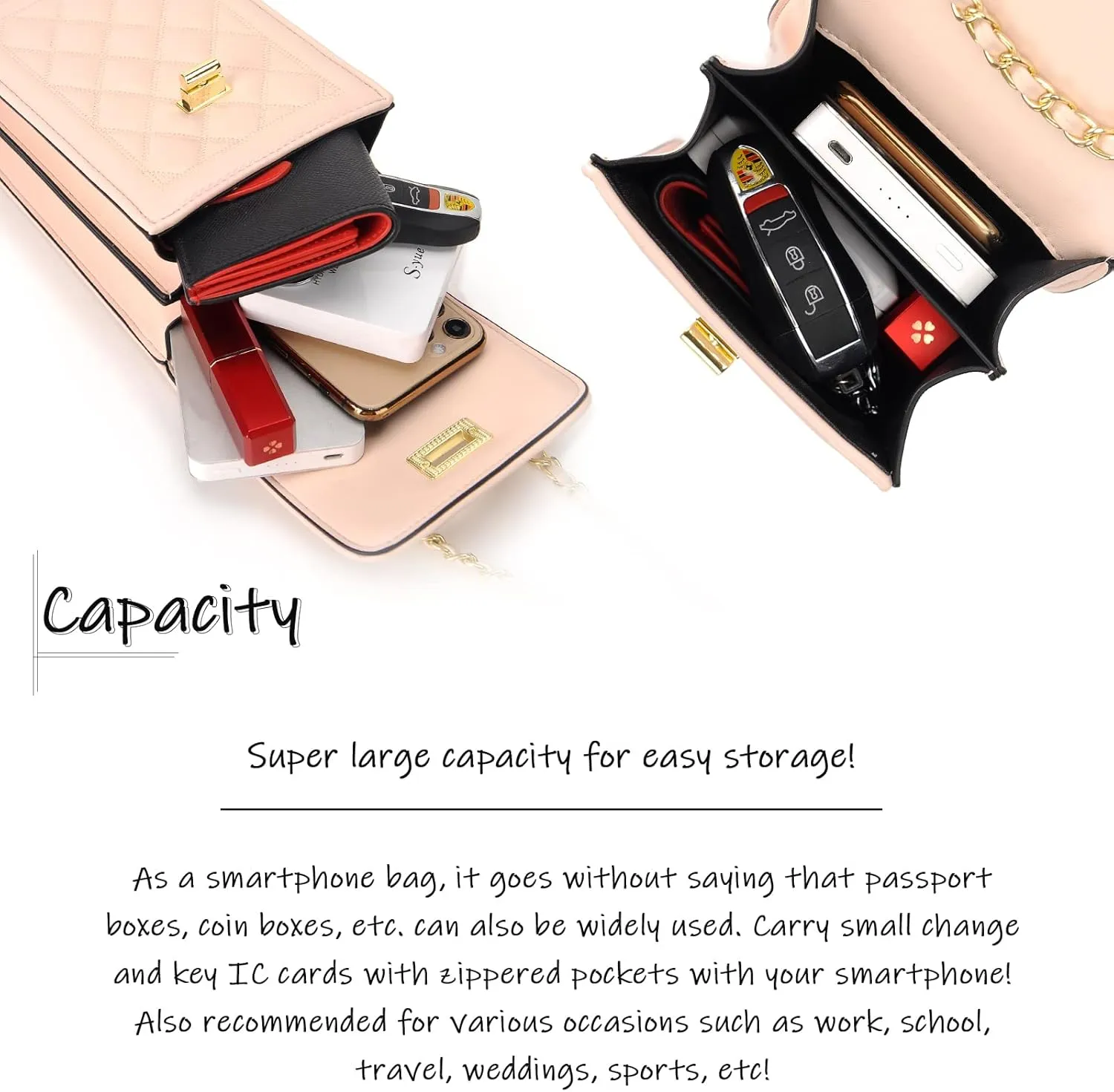 FSD.WG Women Small Crossbody Cell Phone Purse Leather Phone Purse Mini Messenger Shoulder Handbag Wallet