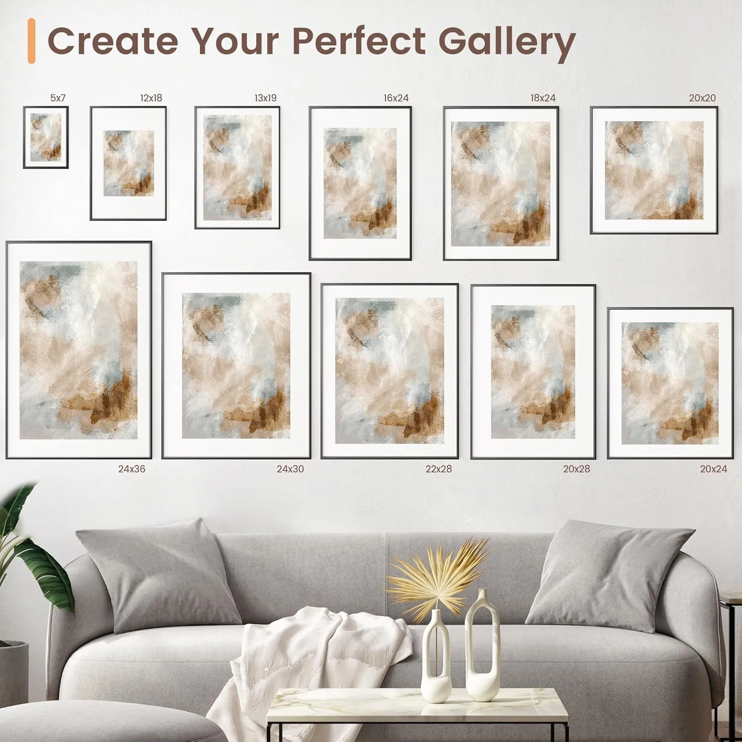 Fun Memories 20x28 Picture Frame Black, Aluminum 20 x 28 Poster Frames with 14x22 Removable Mat, Vertical and Horizontal Display, Wall Hook Hanging, High-Definition Plexiglass, Set of 1