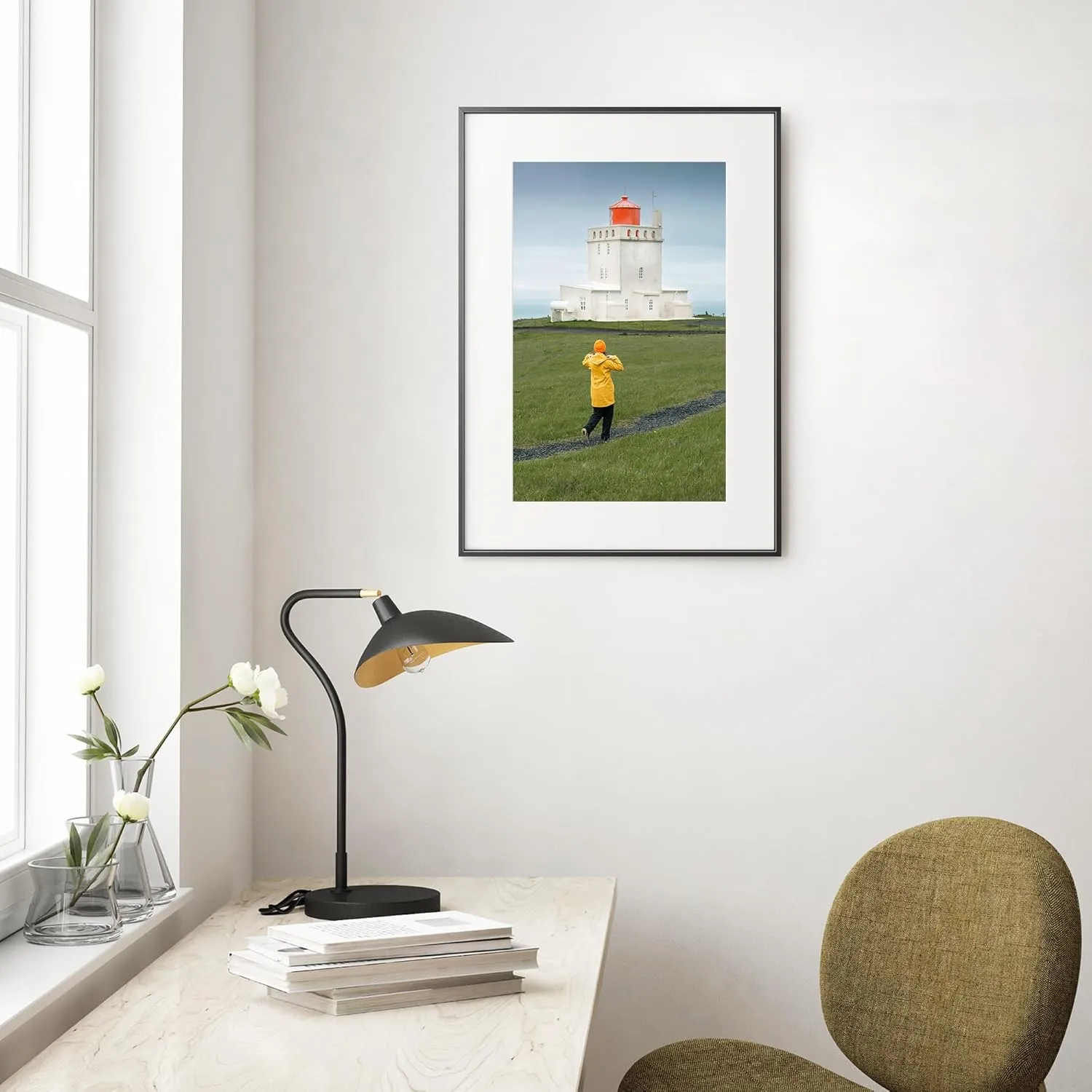 Fun Memories 20x28 Picture Frame Black, Aluminum 20 x 28 Poster Frames with 14x22 Removable Mat, Vertical and Horizontal Display, Wall Hook Hanging, High-Definition Plexiglass, Set of 1