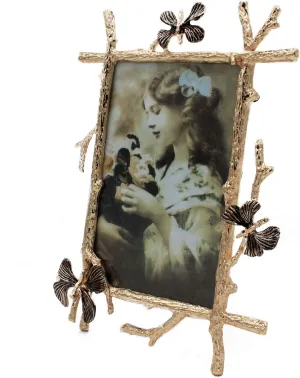 Funerom Metal Frame Picture Frame 4x6 inch Photo Display for Desk (Golden)