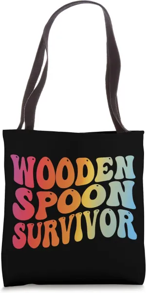 Funny Retro Vintage Wooden Spoon Survivor Tote Bag