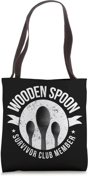 Funny Retro Vintage Wooden Spoon Survivor Tote Bag
