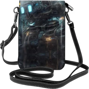Future Robot Printed Women's Crossbody Phone Bag - Perfect for Travel and Shopping