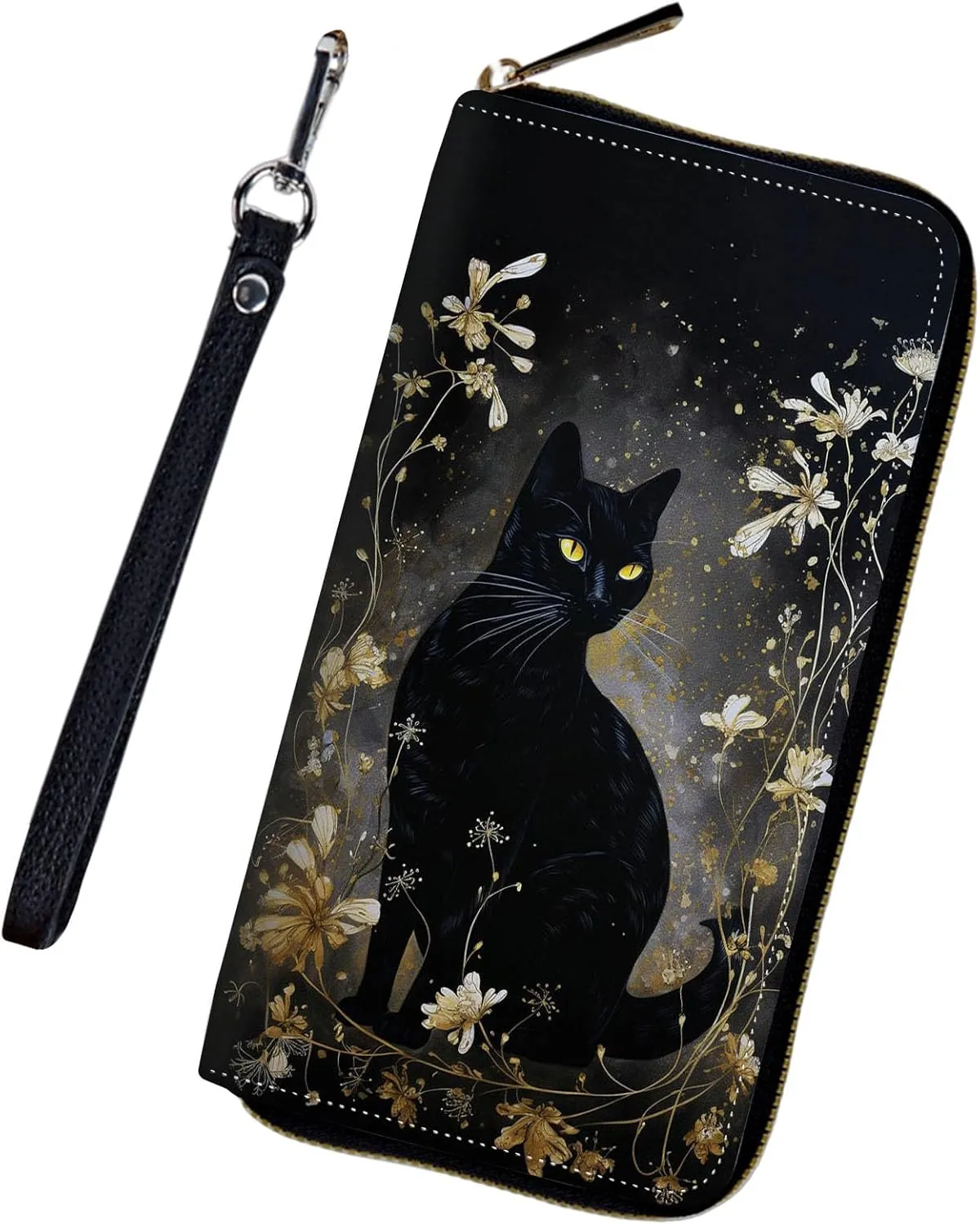FUYOCWE Wristlet Wallet for Women,Large Capacity RFID Blocking Credit Card Holder Zipper Cash Wallets Cell-Phone Clutch Purse