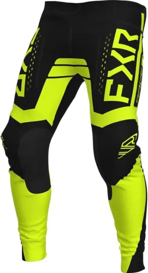 FXR Contender MX Pants Stretch Fabric Slim Fit Ventilated Durable Black/HiVis - 28