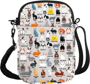 G2TUP Bunny Lover Crossbody Bag - Rabbit Fan Gift Type of Rabbits Travel Bag
