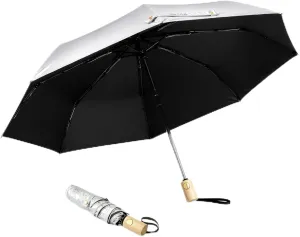 G4Free UPF 50  UV Protection Travel Sun Umbrella Compact 42 Inch Small UV Blocking SPF Umbrella Auto Open Close