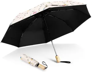 G4Free UPF 50  UV Protection Travel Sun Umbrella Compact 42 Inch Small UV Blocking SPF Umbrella Auto Open Close
