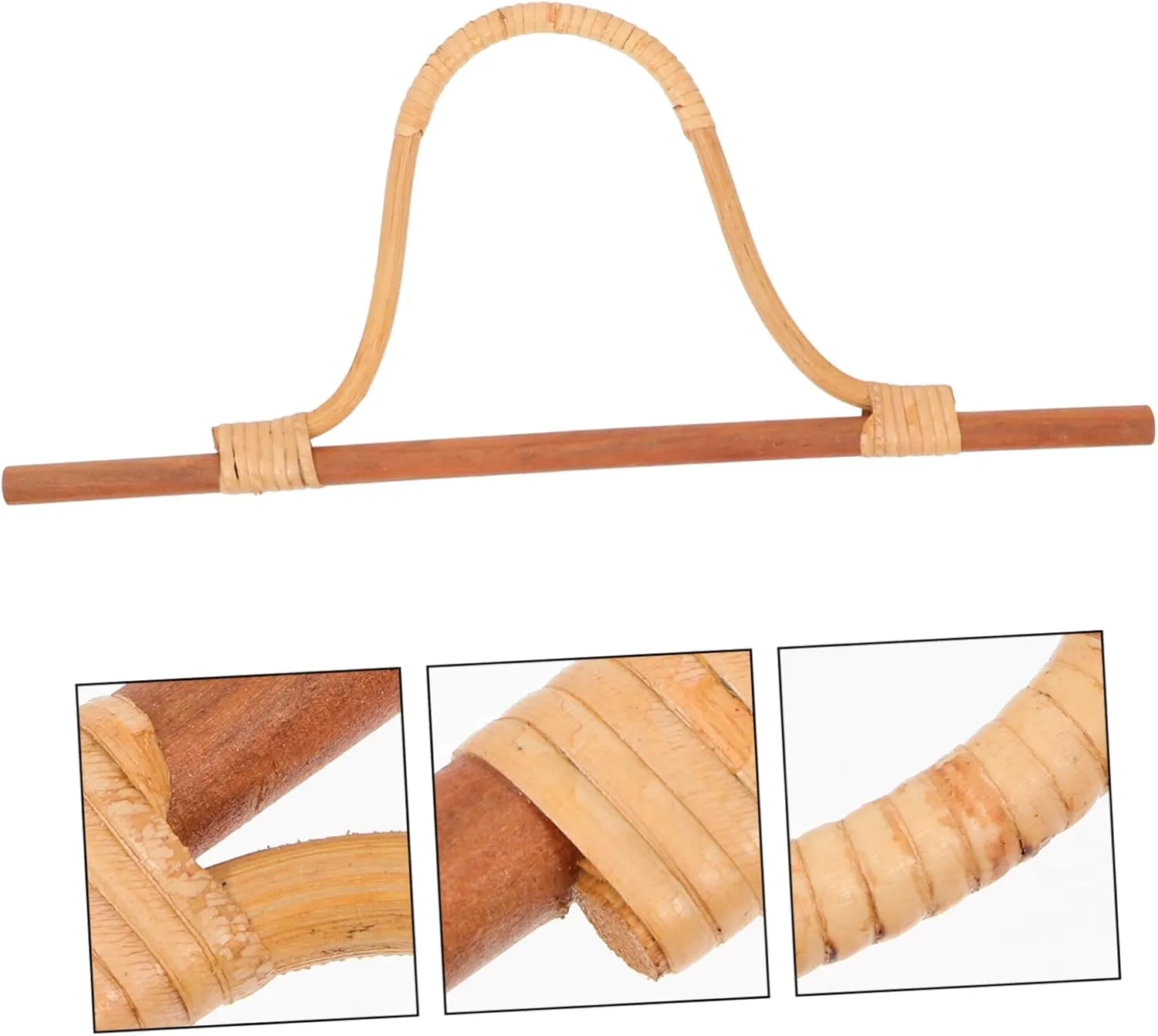 Gadpiparty 2pcs Handbag Handles for Bag Making Wooden Purse Bag Handles Natural Appearance Easy to Replace