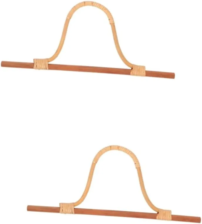 Gadpiparty 2pcs Handbag Handles for Bag Making Wooden Purse Bag Handles Natural Appearance Easy to Replace