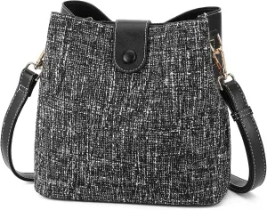 GAEKEAO Crossbody Bag Purses for Women Fabric Bucket Bag Satchel Trendy Handbags with Adjustable Shoulder Strap