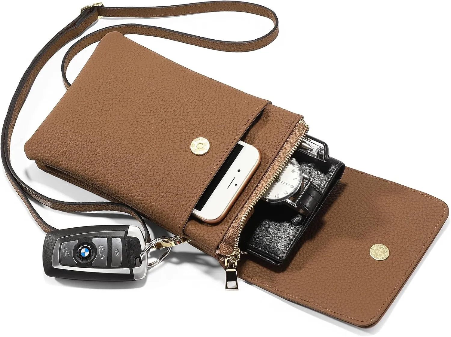GAEKEAO Small Crossbody Bags for Women Leather Cell Phone Purse Bag Wallet with RFID Blocking Credit Card Slots
