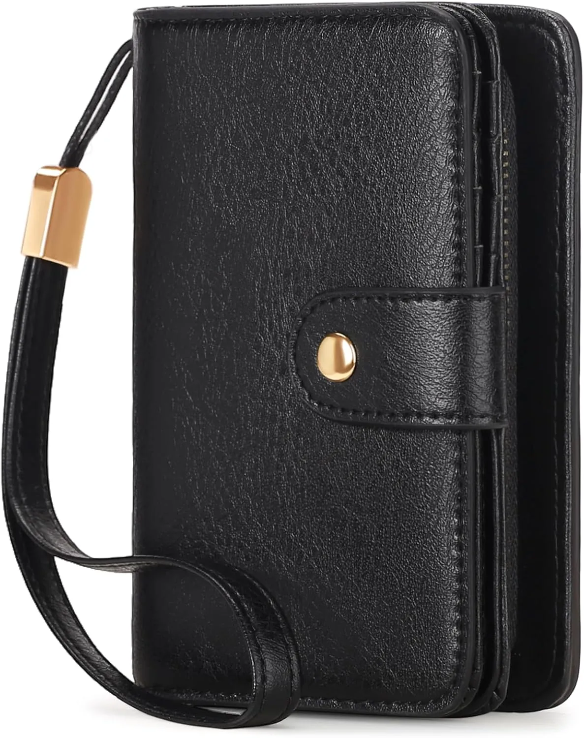GAEKEAO Small Wallet for Women RFID Blocking Leather Wristlet Purse Bifold Ladies Wallet Credit Card Holder with ID Window