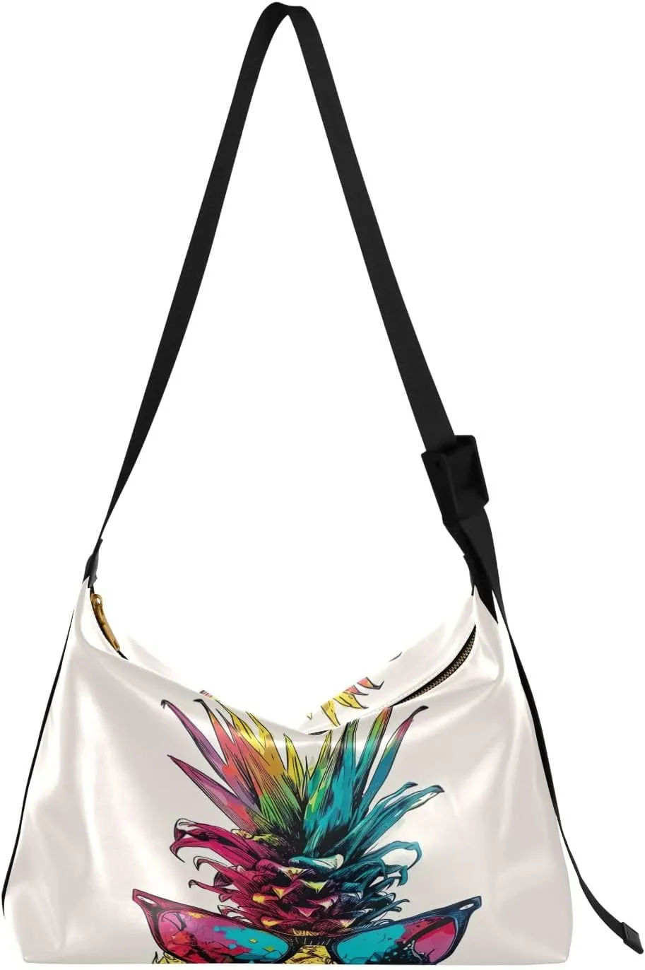 GAIGEO Exotic Red Birds Crossbody Bag with Wide Strap, Leather Crossbody Shoulder Bag, Womens Shoulder Bag with Pockets