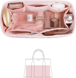 Garden Party 30 Insert, Bag Organizer Compatible with Hermes Garden Party Tote, Silk Fabric Bag-in-bag for Luxury Bags with Multiple Pockets for Storage (Pink, GP30)