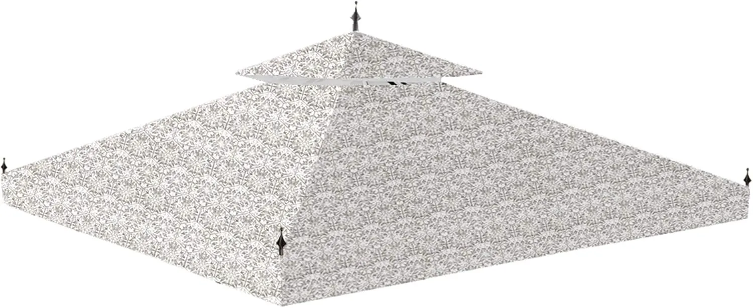 Garden Winds Replacement Canopy for Home Depot's Arrow Gazebo - Standard 350 - Damask Beige