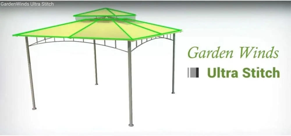 Garden Winds Replacement Canopy for Home Depot's Arrow Gazebo - Standard 350 - Damask Beige