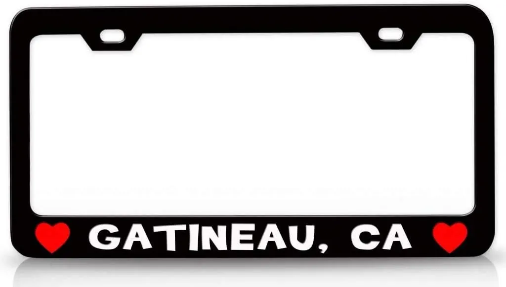 GATINEAU CA USA Canada Cities City Metal Car SUV Truck License Plate Frame Bl k29