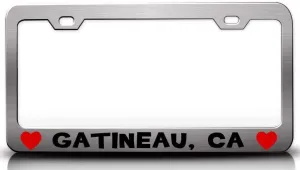 GATINEAU CA USA Canada Cities City Metal Car SUV Truck License Plate Frame Ch l75