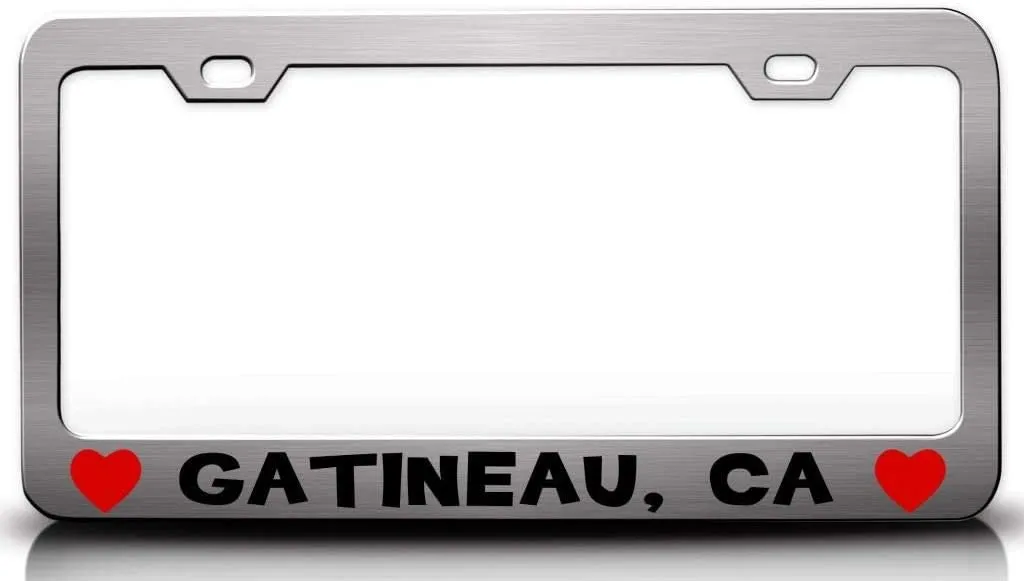GATINEAU CA USA Canada Cities City Metal Car SUV Truck License Plate Frame Ch l75