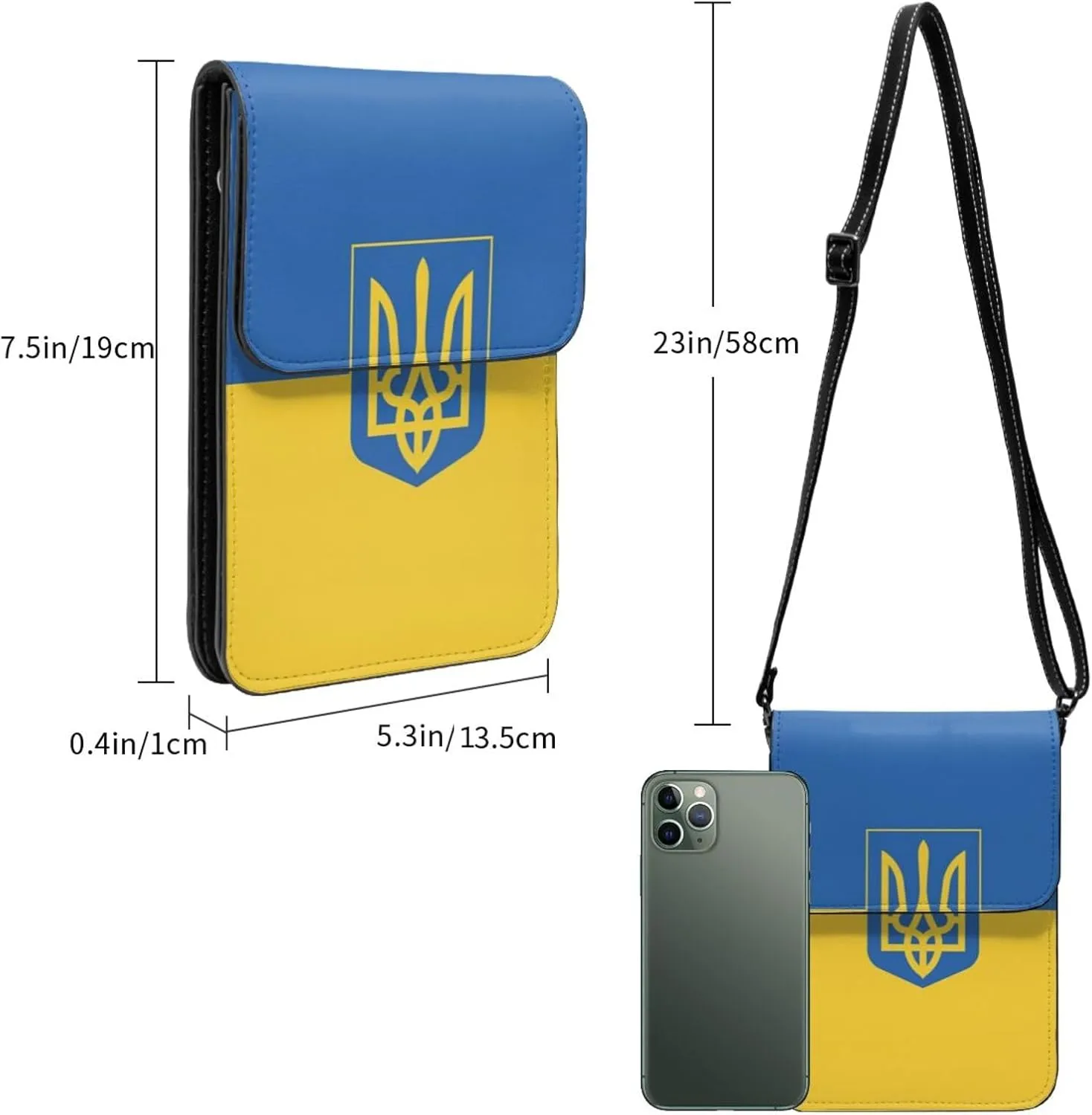 Gay pride rainbow Leather Crossbody Cell Phone Purse Small Wallet Bags Adjustable Phone Bag for Women