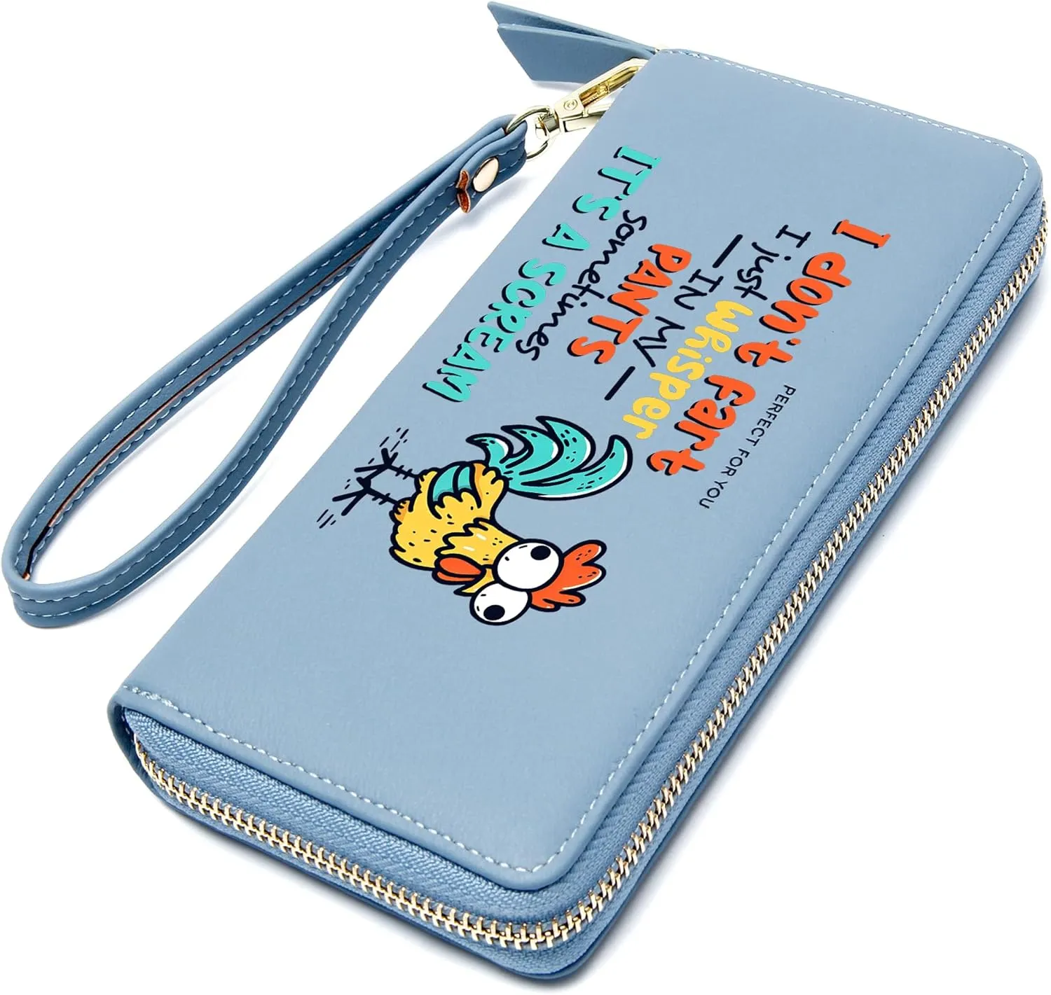 GEEAD Wristlet Wallets for Women PU Leather RFID Blocking Zip Around Long Phone Clutch Wallet