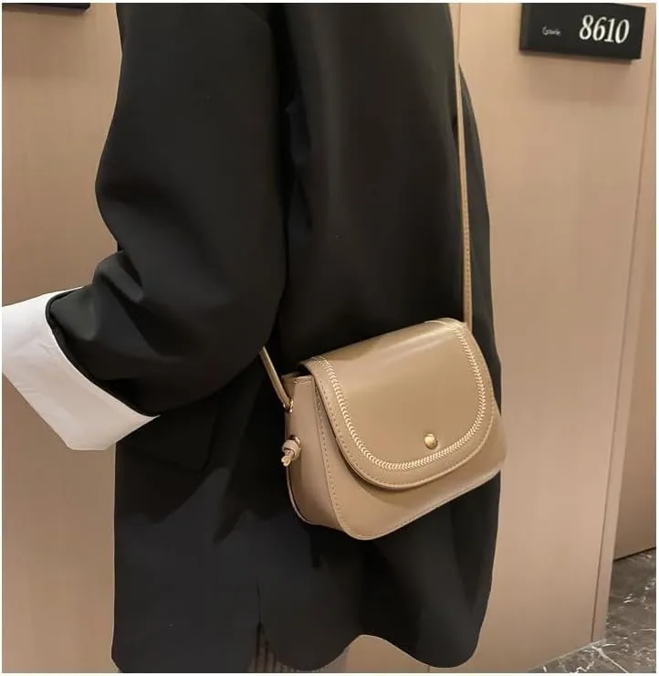 Generic Small Shoulder Bag for Women Cute Crossbody Bag Black Purse Casual Handbag Small Tote for Work Shopping Travel (Brown-2)