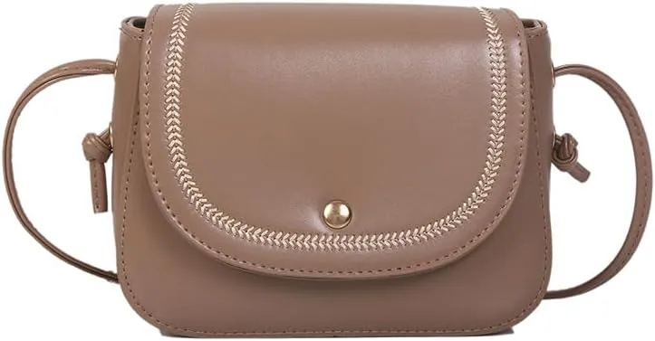Generic Small Shoulder Bag for Women Cute Crossbody Bag Black Purse Casual Handbag Small Tote for Work Shopping Travel (Brown-2)