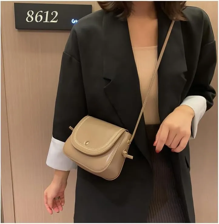 Generic Small Shoulder Bag for Women Cute Crossbody Bag Black Purse Casual Handbag Small Tote for Work Shopping Travel (Brown-2)